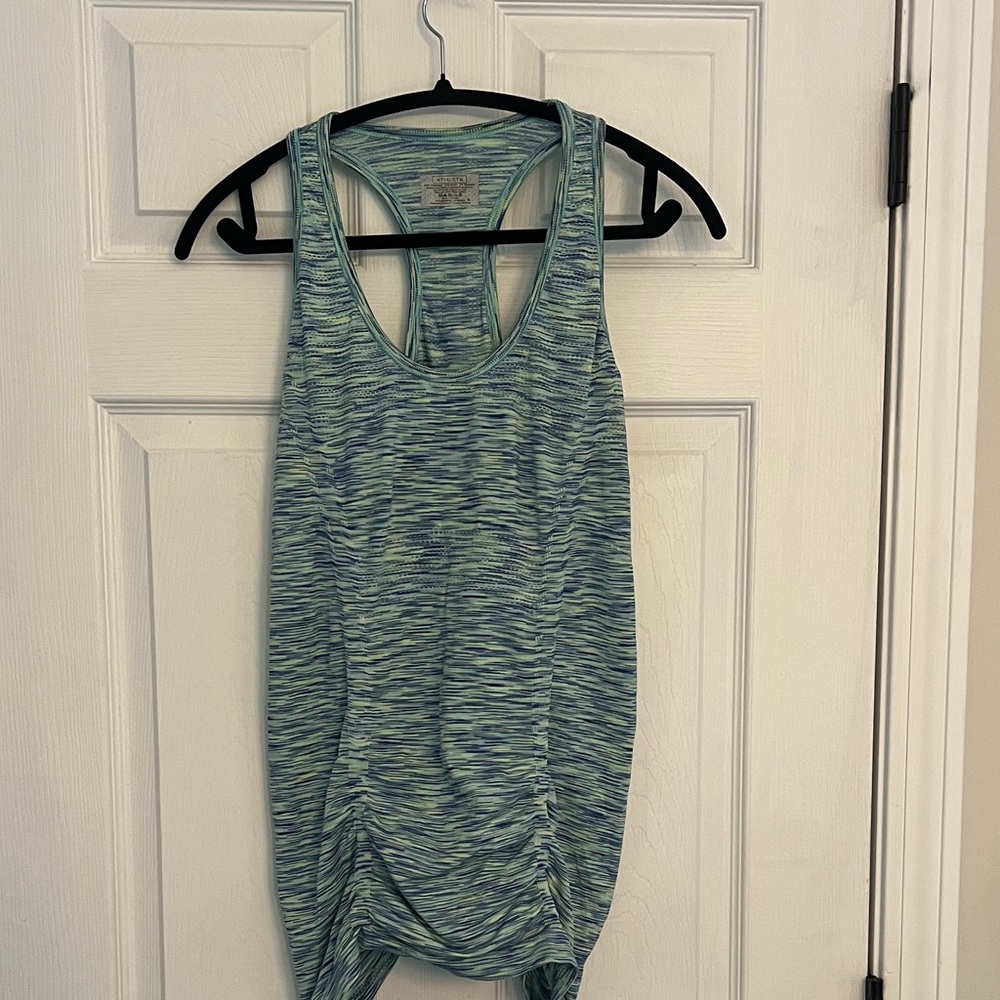 Athleta Teal Patterned Tank Top
